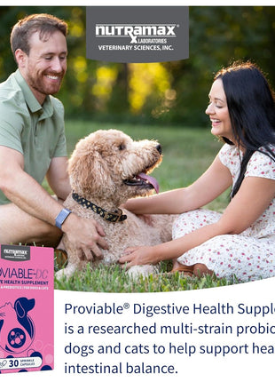 Nutramax Laboratories 30 Count Proviable Health Supplement for Cats and Dogs (PROVDC30)