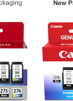 Canon PG-275 / CL-276 Genuine Ink Value Pack (2 Cartridges), Compatible with TS3520/3522/4722/3720/3722, TR4720