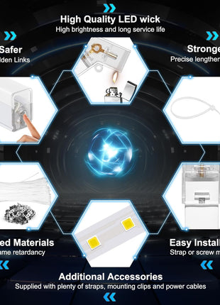 FERUERW Hexagon Garage Lights with Rectangle Frame, High Brightness 672W 86400LM 6500K, 14 Hex Grid for Garage, Shop, Basement, Car Detailing Shop etc. with Mounting Clip