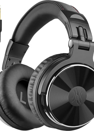 OneOdio Wired Over Ear Headphones Hi-Res Studio Monitor & Mixing DJ Stereo Headsets with 50mm Drivers and 1/4 to 3.5mm Jack for AMP Computer Recording Podcast Keyboard Guitar Laptop - Black