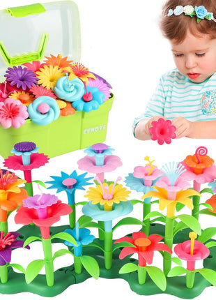 Birthday Toys Gifts for 3 4 5 6 Years Old Boys Girls,Upgrade DIY Flower Garden Building Toy,STEM Educational Kids Toys Preschool Kindergarten Arts and Crafts Toy