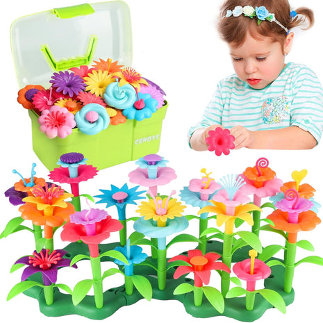 Birthday Toys Gifts for 3 4 5 6 Years Old Boys Girls,Upgrade DIY Flower Garden Building Toy,STEM Educational Kids Toys Preschool Kindergarten Arts and Crafts Toy