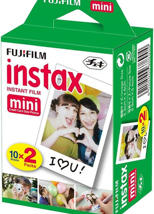 Fujifilm Instax Mini Film 20 Prints for Fuji 8 50s 25 7s 90 300, Full Color, Twin Pack