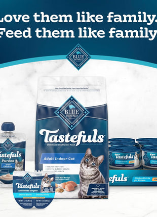 Blue Buffalo Tastefuls Savory Singles Variety Pack, 2.6 oz, 12 ct | Wet Cat Food in Gravy, Twin-Pack Trays, Chicken/Turkey Entreés, Perfectly Portioned