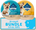 Blue Buffalo Delights Natural Adult Small Breed Wet Dog Food Cups, Pate Style, Roasted Turkey & Grilled Chicken 3.5-oz (24 Count - 12 of Each Flavor)