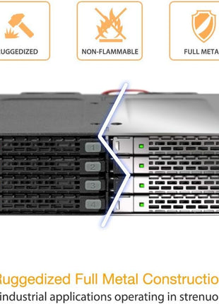 ICY DOCK Full Metal 8 x 2.5 SAS/SATA HDD/SSD Moblie Rack Enclosure for 5.25" Bay | ToughArmor MB998SP-B