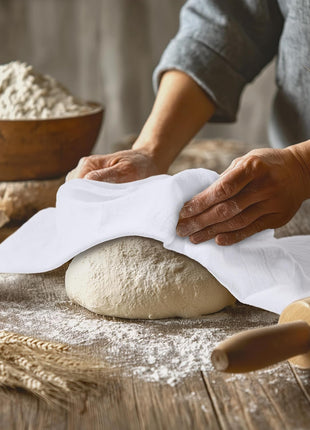Utopia Kitchen White Flour Sack Towels [12 Pack - 28 x 28 Inch] 100% Cotton | Tea Towels for Cleaning & Drying - Highly Absorbent Kitchen Dish Cloth