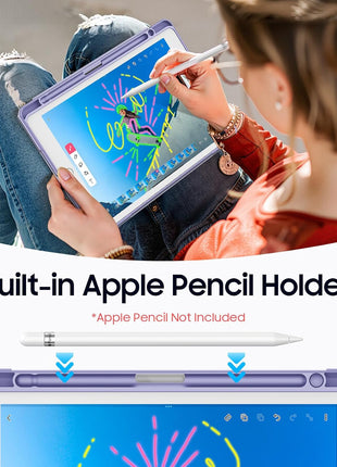 Fintie Hybrid Slim Clear Case for iPad 9th / 8th / 7th Generation 10.2 Inch