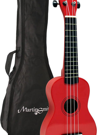 RockJam 21 Inch Soprano Ukulele with Gig Bag, Red | Soprano ukulele with gig bag for kids, adults and beginners, easy to tune with a bright traditional tone