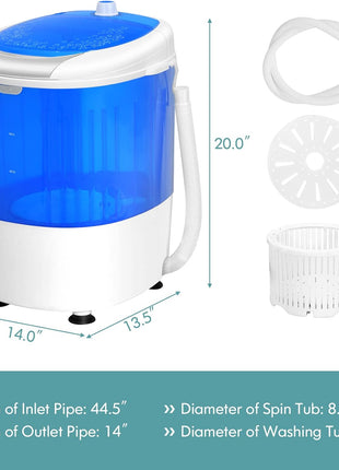Giantex Portable Washing Machine, Mini Washer and Spinner Combo, 5.5lbs Washing Capacity, Semi-automatic Compact Laundry Machine for Apartment Dorm RV