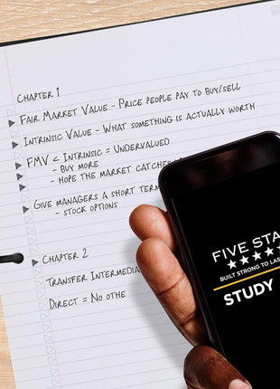 Five Star Flex Refillable Notebook  Study App, College Ruled Paper and 1 Inch TechLock Ring Binder with Pockets, Tabs and Dividers, 200 Sheet Capacity, Black (29328AA2)