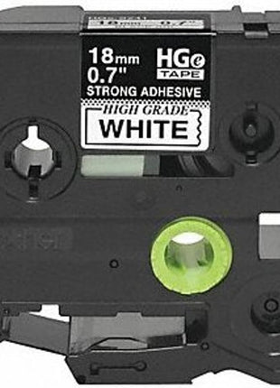Brother HGES2415PK Black on White Extra-Strength Adhesive Label Tape