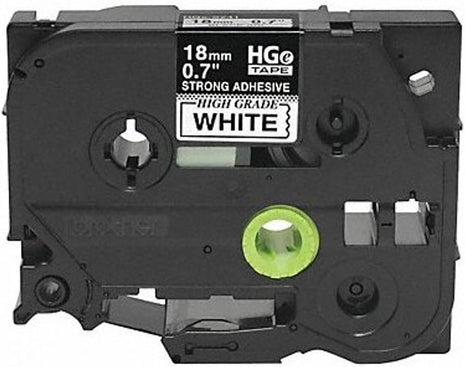 Brother HGES2415PK Black on White Extra-Strength Adhesive Label Tape