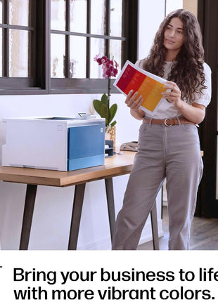 HP Color LaserJet Pro 4201dn Printer, Print, Fast speeds, Easy Setup, Mobile Printing, Advanced Security, Best-for-Small Teams. Ethernet & USB only. Not Wireless. White