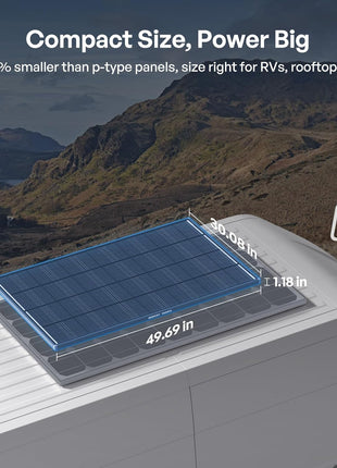 Renogy ShadowFlux Solar Panels, N-Type Anti-Shading Panels for 12V/24V Systems with 25% High-Efficiency PV Modules, 200W ShadowFlux N-Type Panel