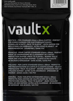 Vault X Trading Card Penny Sleeves, Soft, High Clarity, Collectible Card Games, TCG (200 Pack)