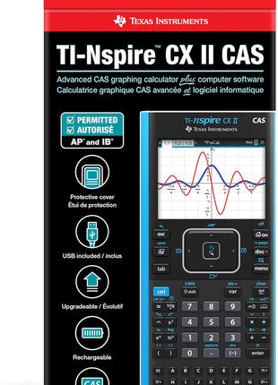 Texas Instruments TI-Nspire CX II CAS Color Graphing Calculator with Student Software (PC/Mac)