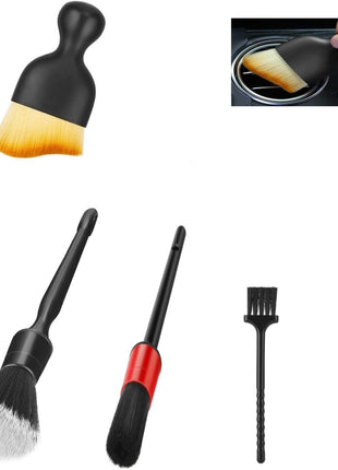 Car Interior Duster Detail Brushes, Soft Bristles Brush Car Accessories for Cleaning Dashboard Air Vent Crevice, Detailing Dusting Tool Kit for Auto Truck SUV RV