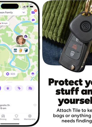 Life360 Tile - Bluetooth Tracker, Keys Finder and Item Locator for Keys, Bags and More. Phone Finder. Both iOS and Android Compatible. 2-Pack (Black/White)