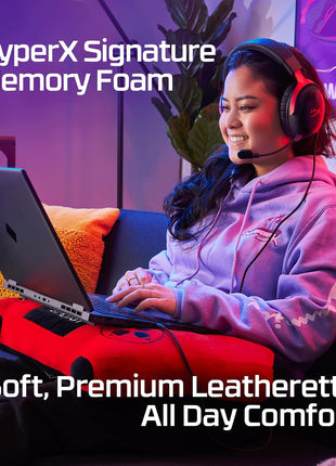 HyperX Cloud III 鈥?Wired Gaming Headset, PC, PS5, Xbox Series X|S, Angled 53mm Drivers, DTS Spatial Audio, Memory Foam, Durable Frame, Ultra-Clear 10mm Mic, USB-C, USB-A, 3.5mm 鈥?Black/Red