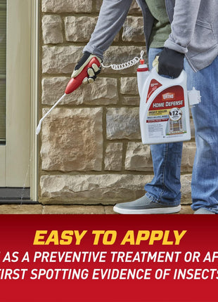 Ortho Home Defense Insect Killer for Indoor and Perimeter2 with Comfort Wand - Ready-To-Use Bug Spray, Kills Ants, Cockroaches & Spiders, 1.33 gal.