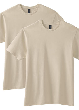 Gildan Adult Softstyle Cotton T-Shirt, Style G64000, Multipack, White (2-Pack), Large