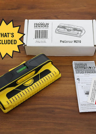 Franklin Sensors Prosensor M210 Stud Finder With 13-Sensors, Wood & Metal Stud Detector/Wall Scanner, Live Wire Detection, Made in the USA