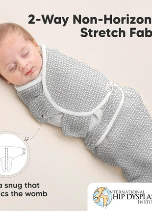 KeaBabies 3-Pack Organic Baby Swaddle Sleep Sacks - Swaddles for Newborns, Infant 0-3 Months, Baby Girls, Boys, Soft & Snug Newborn Sleep Sack, Nursery Swaddling Blankets (Nordic)