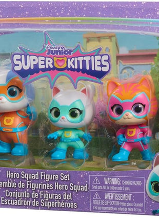 Disney Junior SuperKitties Hero Squad 5-Piece Figure Set, Kids Toys for Ages 3 Up by Just Play