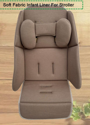 Stroller Infant Liner Seat Cushion Compatible with Uppababy Vista, Vista V2, Vista V3, Cruz V2, Rumbleseat V2, Skin Friendly Fabric (Khaki)