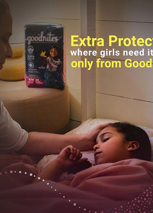 Goodnites Girls' Nighttime Bedwetting Underwear, Size S/M (43-68 lbs), 44 Ct (2 Packs of 22), Packaging May Vary