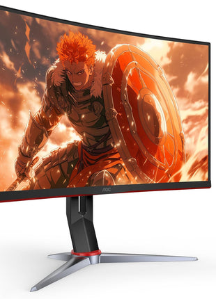 AOC C27G2Z 27 inch Curved Frameless Ultra-Fast Gaming Monitor, FHD 1080p, 0.5ms 240Hz, FreeSync, 2 x HDMI 2.0, 1 x Display Port, Height Adjustable, Xbox PS5 Switch Ready, 3-Year Zero-Bright-Dot