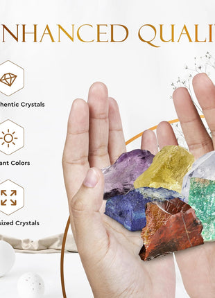 Wyspell Aries Crystal Set - 6 Raw Aries Healing Stones - Zodiac Gifts