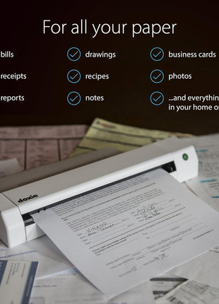 Doxie Go SE - The Intuitive Portable Document Scanner with Rechargeable Battery and Easy Software for Home, Office, or Work from Home