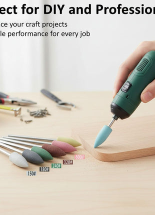 35 Pcs 6mm Cone Shape Rubber Polishing Bits | 3/32'' Shank Silicone Rubber Polishing Kits Grinding Points for Jewelry, Jade, Metal, Etc