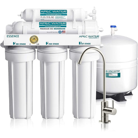 APEC Water Systems ROES-50 Reverse Osmosis Water Filter Essence Series Top Tier 5-Stage WQA Certified Ultra Safe Reverse Osmosis System