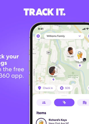 Life360 Tile - Bluetooth Tracker, Keys Finder and Item Locator for Keys, Bags and More. Phone Finder. Both iOS and Android Compatible. 1-Pack (Black)