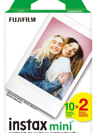 FUJIFILM Instax Mini Instant Film Twin Pack (White), 20 Photos