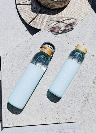 Soma Glass Water Bottle with Silicone Sleeve, BPA-Free, Mint, 25oz