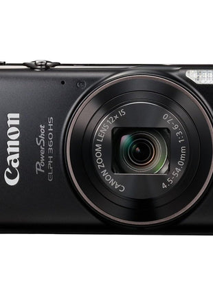 Canon PowerShot ELPH 360 Digital Camera w/ 12x Optical Zoom and Image Stabilization - Wi-Fi & NFC Enabled (Black) | 12x Optical Zoom, Image Stabilization - Wi-Fi, NFC Enabled
