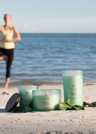 Chesapeake Bay Balance + Harmony Scented Candle Water Lily Pear Fragrance 50 Hours Burn Time Warm & Decorative Soy Wax Blend