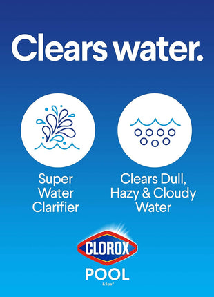 Clorox® Pool&SpaTM Swimming Pool Super Water Clarifier, Creates Crystal Clear Pool Water, 1 Quart (Pack of 1)