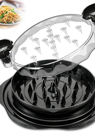 Chicken Shredder Tool Twist for Kitchen, Manual Chicken Breast Grinder Machine for Ground Food, Meat & Vegetables (Elegant Black)