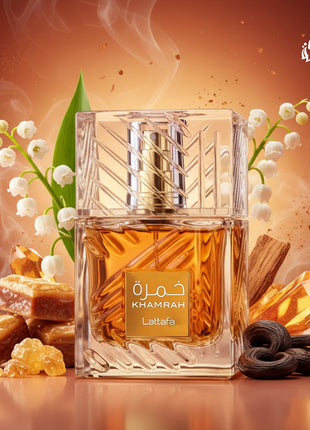 Lattafa Khamrah - Vanilla, Warm Spicy, Amber, Cinnamon - Eau de Parfum Long-Lasting Fragrance for Unisex, 3.40 Ounce / 100 ml