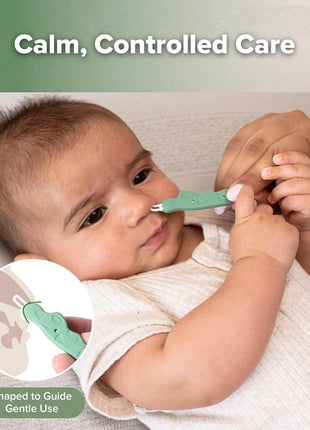 Haakaa Nasal Care Essentials Combo, Nasal Aspirator for Baby with Baby Nose Picker, Gentle Infant Ear & Nose Care Set with Case for Home or Travel