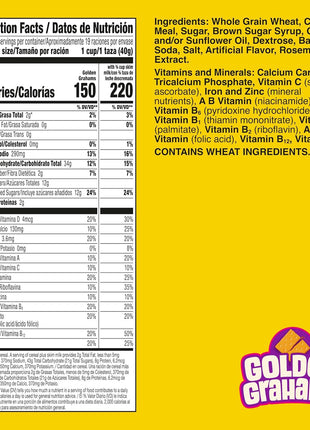 Golden Grahams Breakfast Cereal, Whole Grain, Giant Size, 27.6 oz | Graham Cracker Taste, 14g Whole Grain per Serving, 12 Vitamins per Serving, Great for Snack Recipes