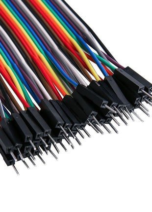 ELEGOO 120pcs Multicolored Dupont Wire M-F, M-M, F-F for Breadboard Jumper | 40pin M-F, 40pin Male to Male, 40pin Female to Female Breadboard Jumper Ribbon Cables Connectors