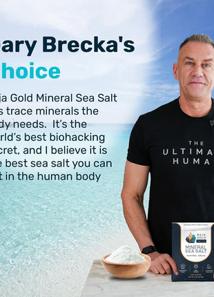Baja Gold Signature Mineral Sea Salt - Recommended by Gary Brecka - Organic Natural Grain Salt for Cooking & Baking | Authentic Baja Salt | Ideal for All Culinary Creations | 1 lb. Resealable Bag, 300+ Servings