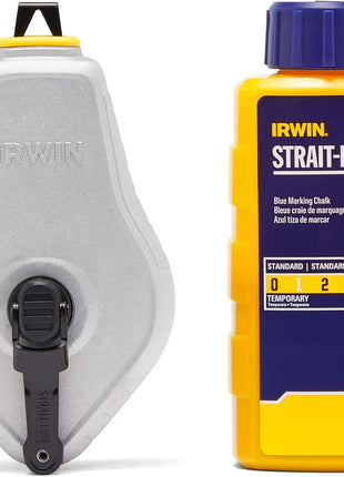 IRWIN Tools STRAIT-LINE Chalk Line, Classic Reel, Blue, 100ft (IWHT48441BC)