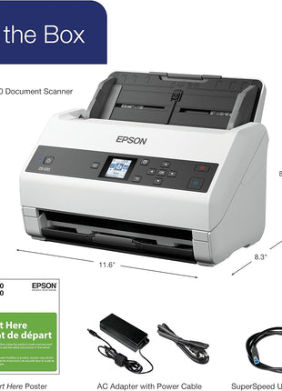 Epson Workforce DS-970 Sheetfed Scanner - 600 dpi Optical,White